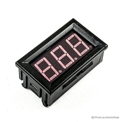 Red 0.56inch AC220V Two Wire AC Voltmeter 70V ~ 500V