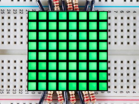 1.2" 8x8 Matrix Square Pixel - Pure Green - KWM-R30881CPGB